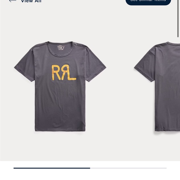 Ralph Lauren Double RL Tee with Gold Emblem RRL Ranch Logo T-Shirt NWT Size M - Picture 2 of 6